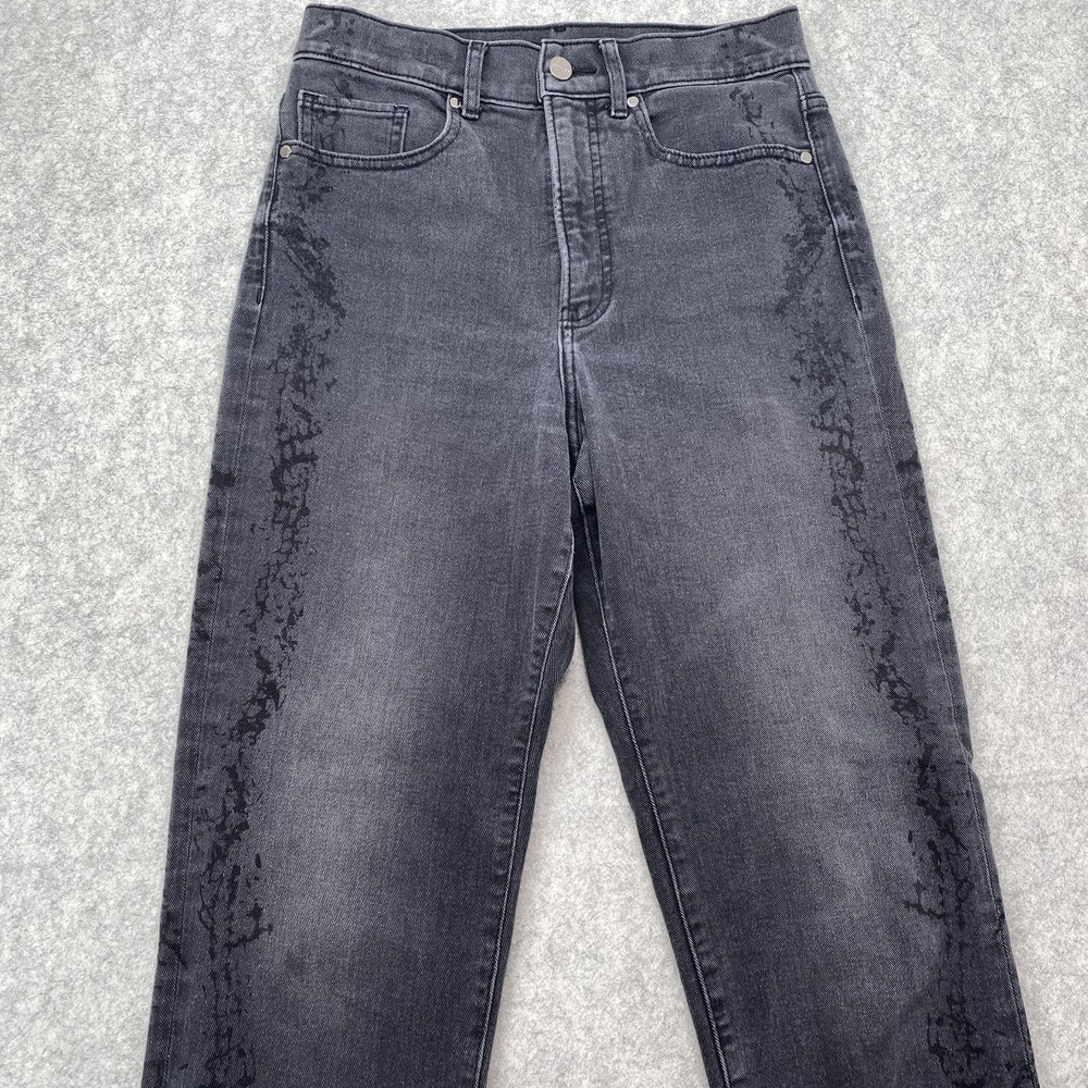 Express Slim Ankle Super High Rise Jeans Womens 4R (27x26) Gray Charcoal Stretch